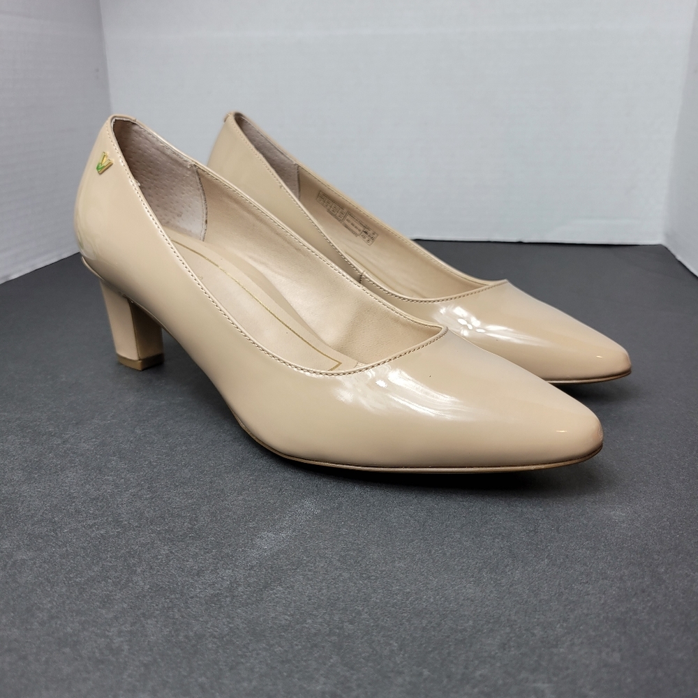 Vionic Mia Patent Tan Leather Pump Shoes Size 7